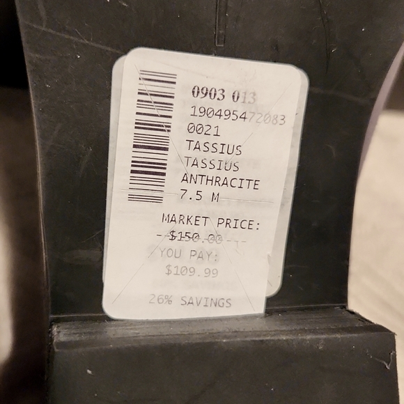 Saks Fifth Avenue Tassius Suede Zip-Up Booties in Anthracite Gray - Size 7.5 - Picture 8 of 8